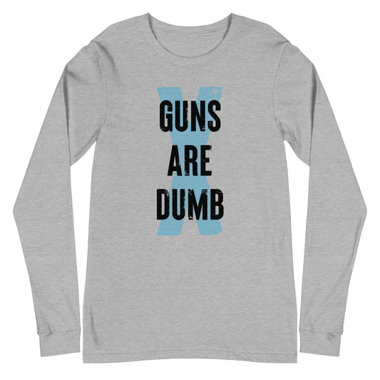 Guns Are Dumb - Dark Logo - Unisex Long Sleeve Shirt