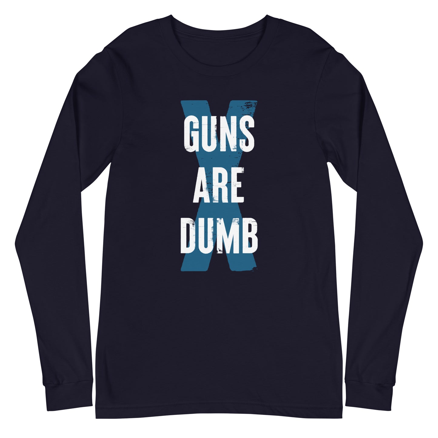 Guns Are Dumb - Light Logo - Unisex Long Sleeve Shirt