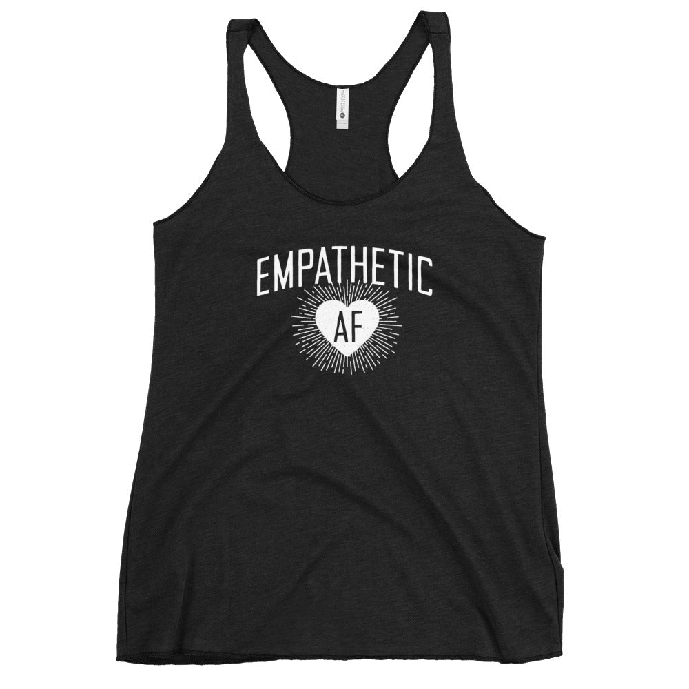 Empathetic AF - Light Logo - Women's Racerback Tank