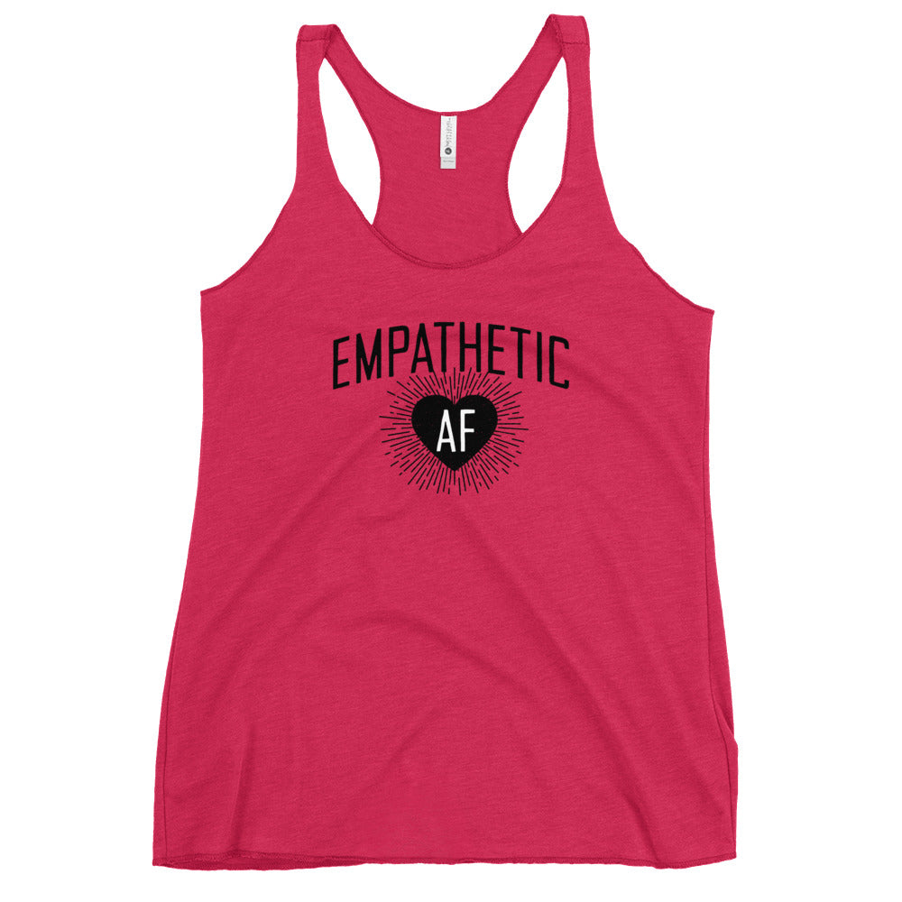 Empathetic AF - Dark Logo - Women's Racerback Tank