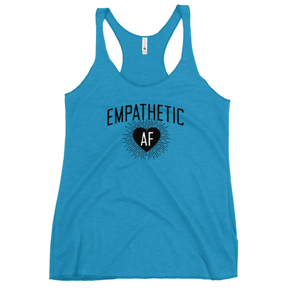 Empathetic AF - Dark Logo - Women's Racerback Tank