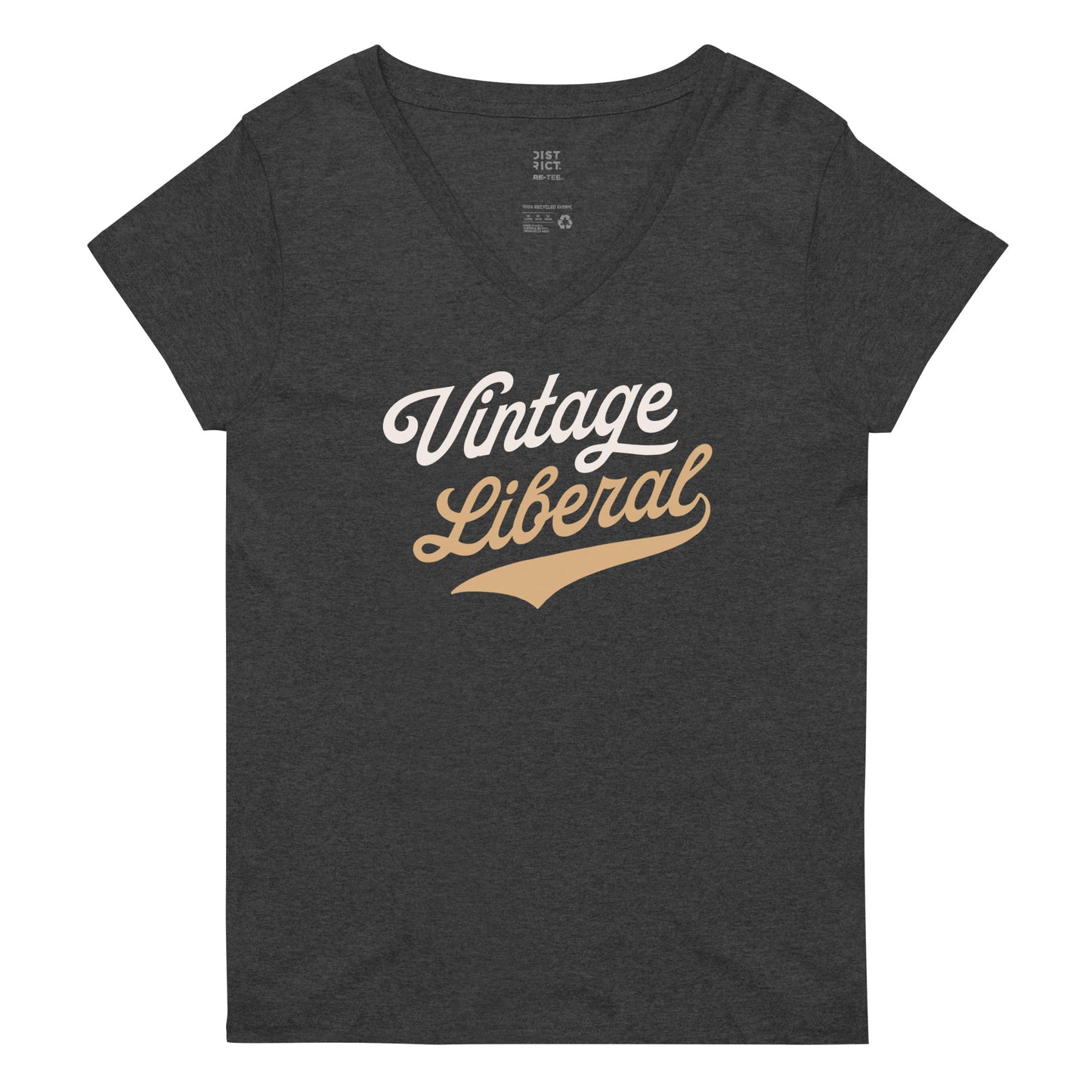 Vintage Liberal - Light Logo - Women’s V-Neck Tee