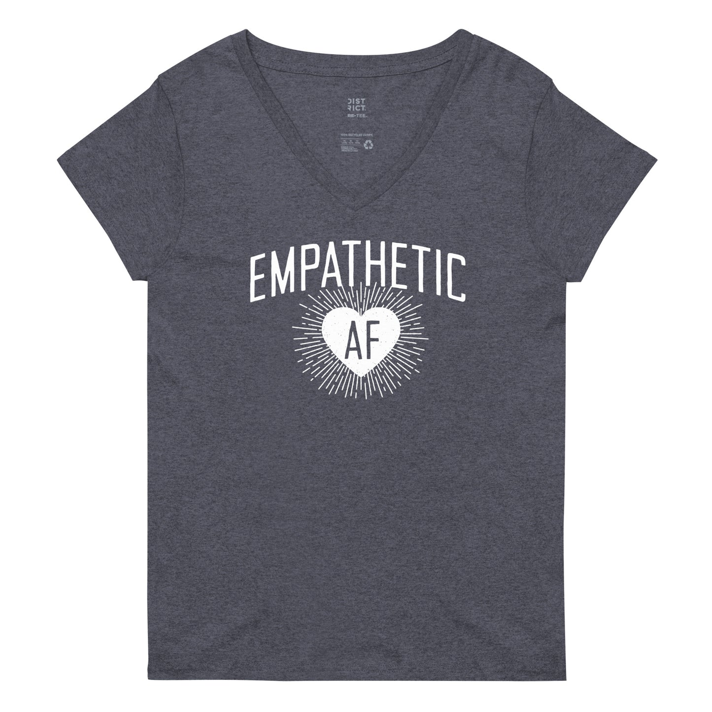 Empathetic AF - Light Logo - Women’s V-Neck Tee