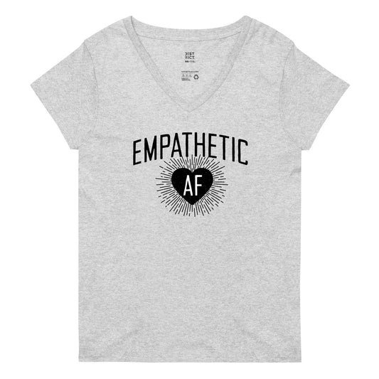 Empathetic AF - Dark Logo - Women’s V-Neck Tee